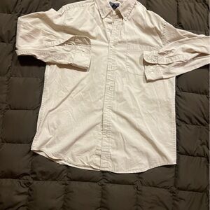 Saddlebred Cream Casual Button Down Shirt